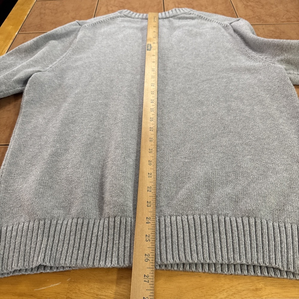 L.L BEAN Men's Knit Sweater V Neck Blue 100% Cotton Size Large - Picture 6 of 6